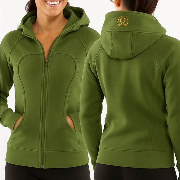 Lululemon Scuba Hoodie Size 8 Green - Picture 1 of 12